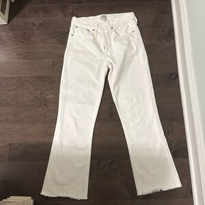 Jcrew white boot crop jean